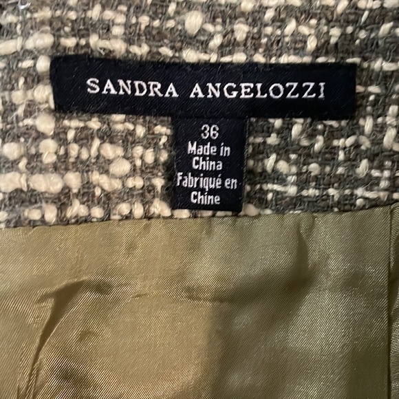 Sandra Angelozzi Green Boucle Trumpet Skirt Size 36 - Picture 15 of 16